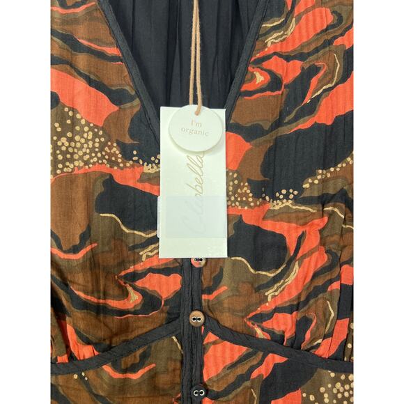 NWT Cleobella Reagen Puff Sleeve V-Neck Fit & Flare Canyon Mini Dress Sz: Small - Picture 4 of 7